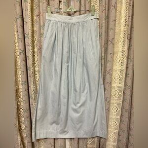 Vintage Nantucket USA Blue Stripe Cotton Midi Skirt Size 6 Coastal Cottagecore